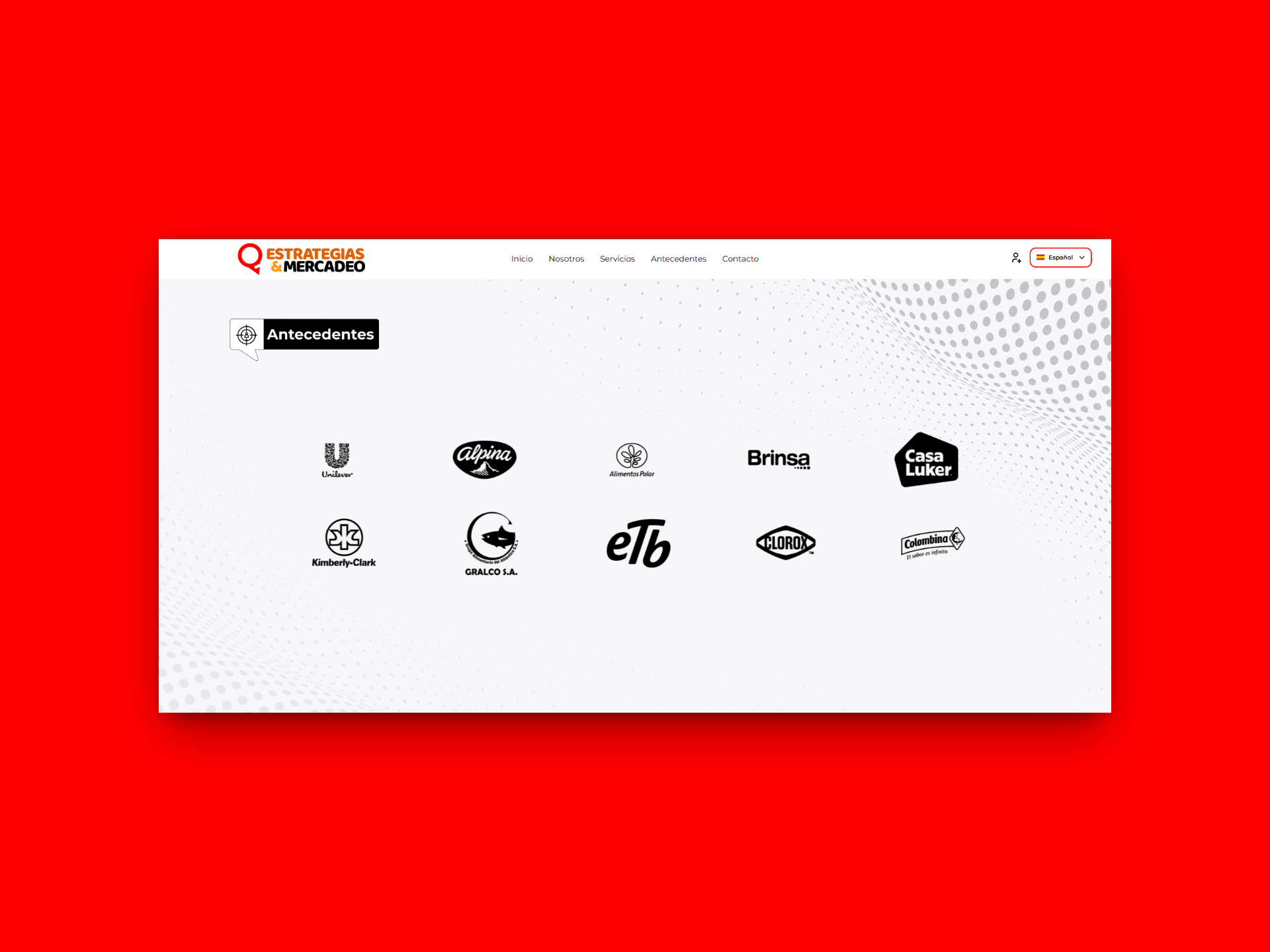 Imagenes sobre el proyecto Landing Page Estrategias & Mercadeo
